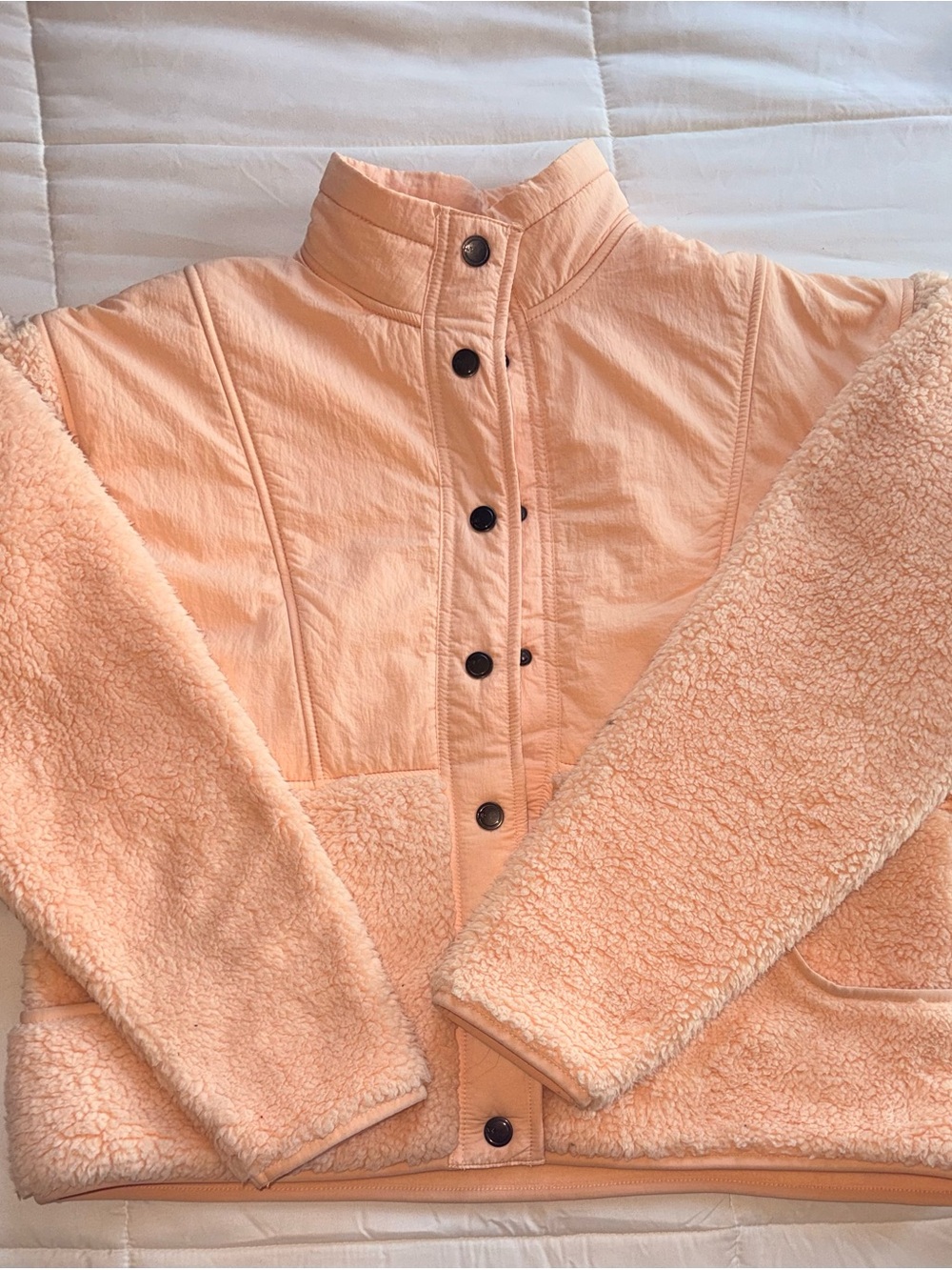 Natural Reflections Soft Peach Sherpa Jacket